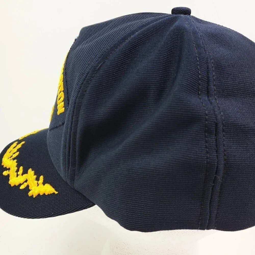 USS George Washington CVN 73 Vintage Snapback Hat USA Navy Gold Leaf CAP-10